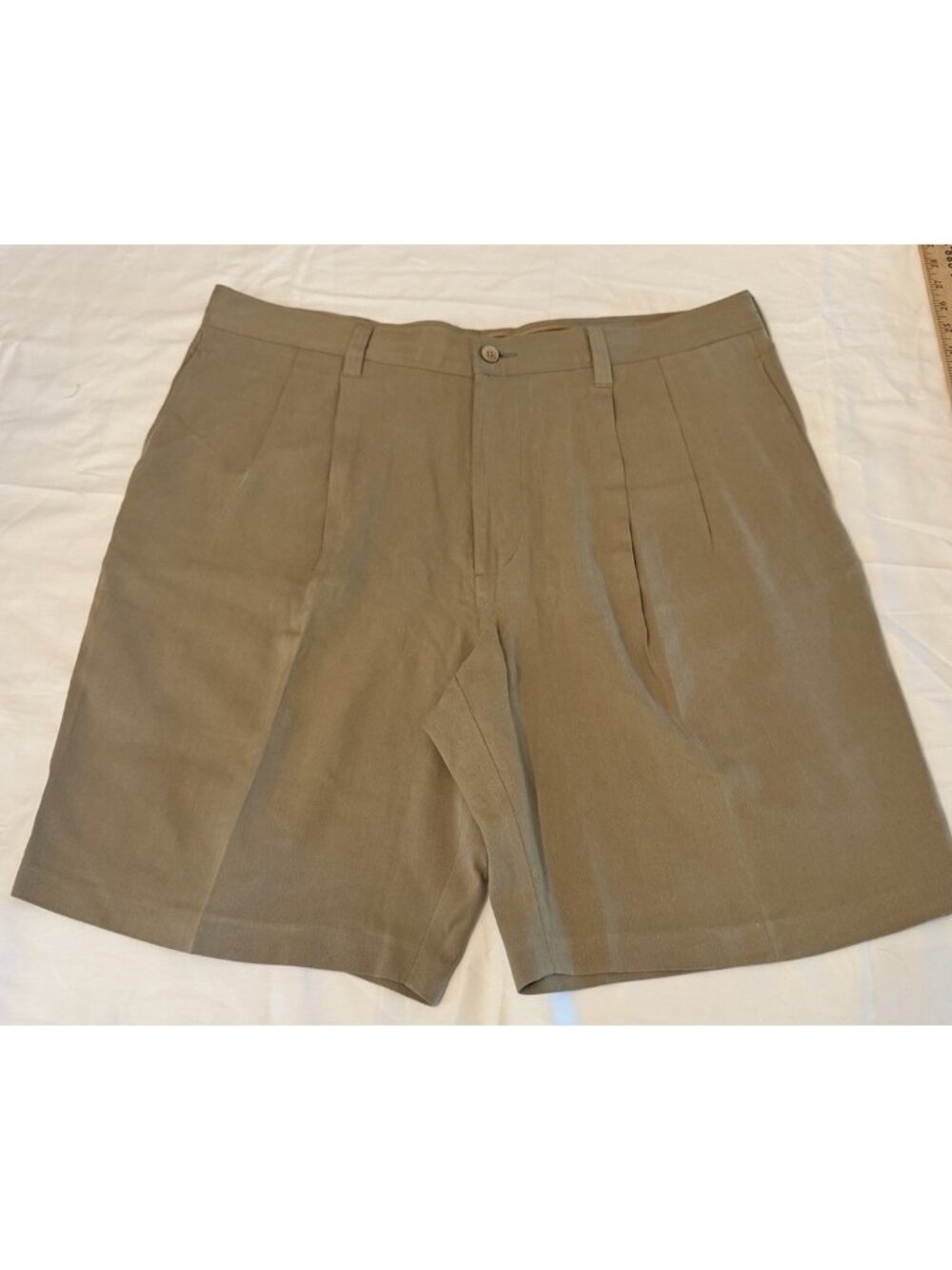 Jamaica Jaxx Shorts Mens 38 Brown Silk Lightweight Bermuda Beach Casual Resort 1